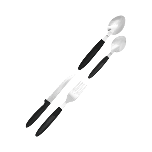 4PC Flat Point Shank Knife Set