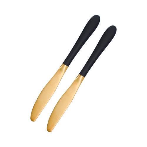 1012 Gold Black Handled Chef’s Knife 2PC